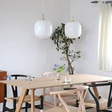 Noordse Opal Glas Hanglamp – Elegante Lantaarnontwerp voor Zachte Sfeer