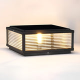 Moderne LED Buitenpilaarlamp – Elegante Zwarte Ontwerp met Hardwired & Zonne-energie Opties