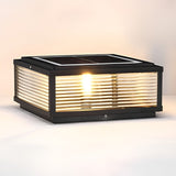 Moderne LED Buitenpilaarlamp – Elegante Zwarte Ontwerp met Hardwired & Zonne-energie Opties