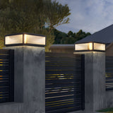 Moderne LED Buitenpilaarlamp – Elegante Zwarte Ontwerp met Hardwired & Zonne-energie Opties