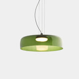 Moderne glazen hanglamp met gelaagde kap – design geïnspireerd op retrostijl