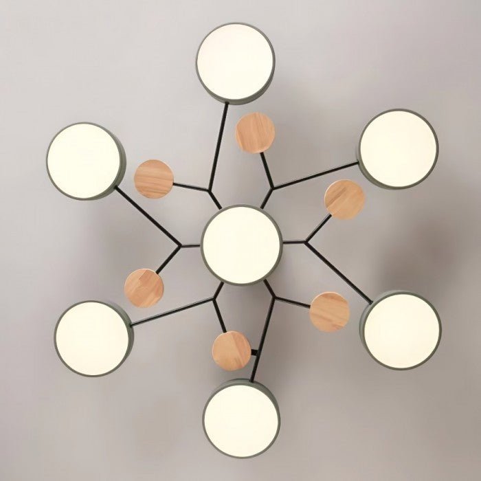 NordicGlow | Vertakte LED-plafondlamp in Scandi-stijl