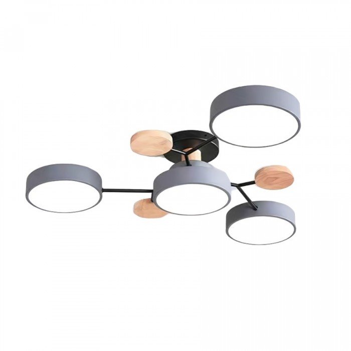 NordicGlow | Vertakte LED-plafondlamp in Scandi-stijl