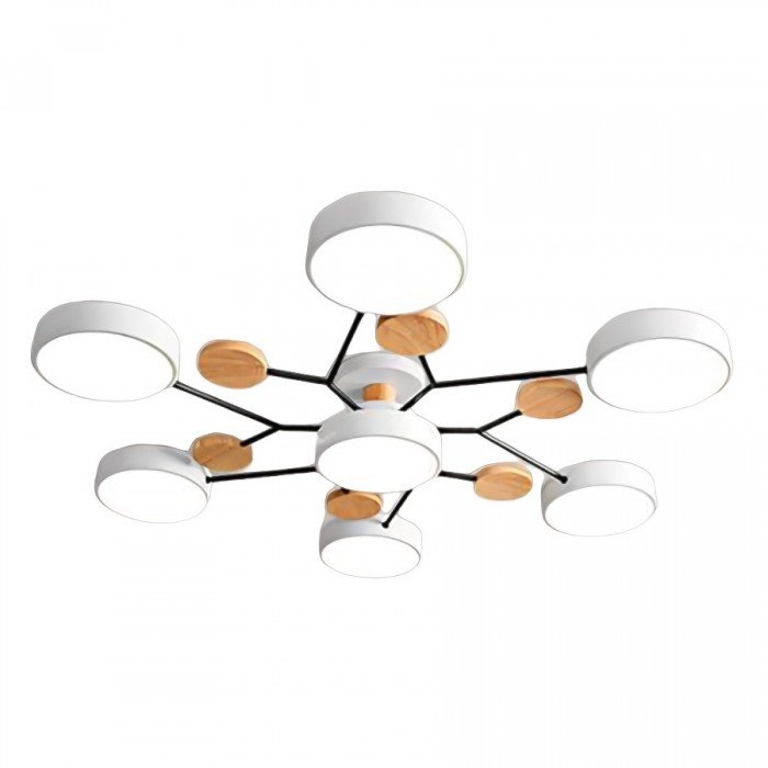 NordicGlow | Vertakte LED-plafondlamp in Scandi-stijl