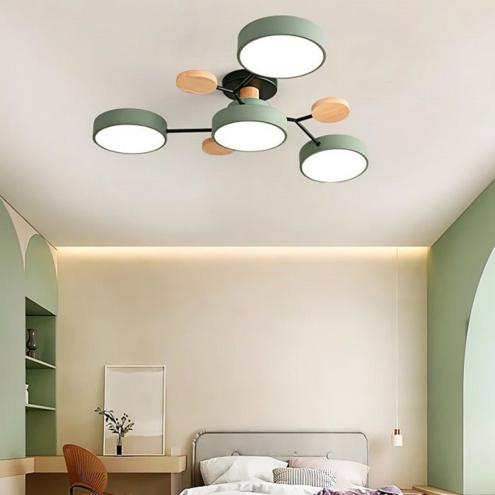 NordicGlow | Vertakte LED-plafondlamp in Scandi-stijl