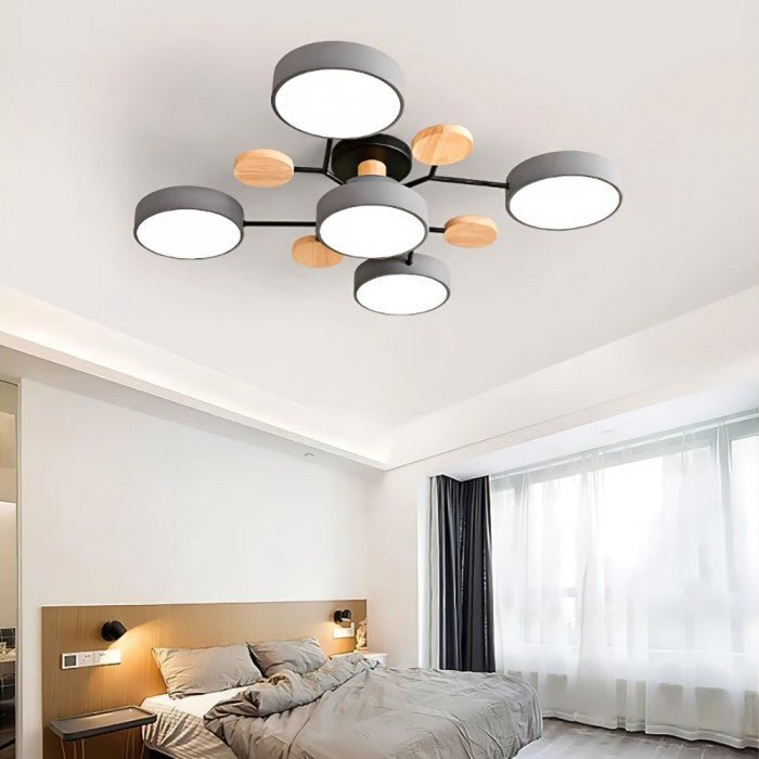 NordicGlow | Vertakte LED-plafondlamp in Scandi-stijl