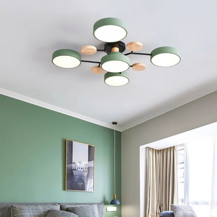 NordicGlow | Vertakte LED-plafondlamp in Scandi-stijl