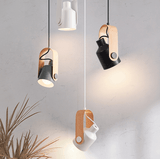 Noordse Hangspot – Strakke & Minimalistische Houten-Metaal Hanglamp