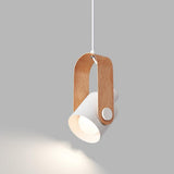 Noordse Hangspot – Strakke & Minimalistische Houten-Metaal Hanglamp