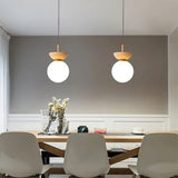 Noordse Halfhouten Hanglamp – Minimalistische Scandinavische Elegant