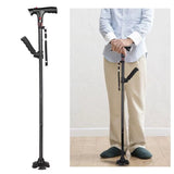 Opvouwbare Wandelstok met LED-verlichting - Veilig & Compact