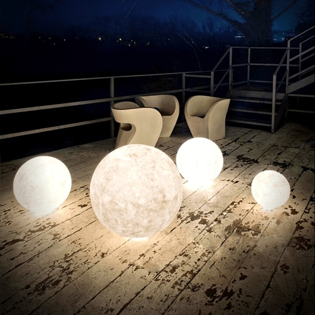 Magische Maanlamp - met Draadloze Touch Control en Houten Stand