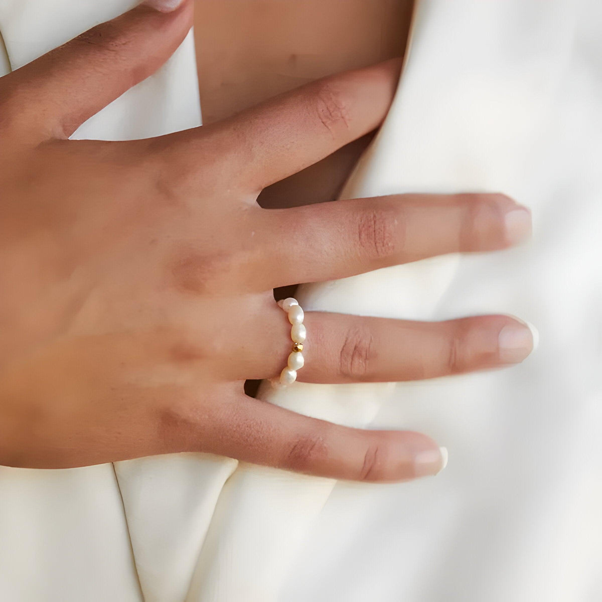 Parelenring met Moederparel – Celeste