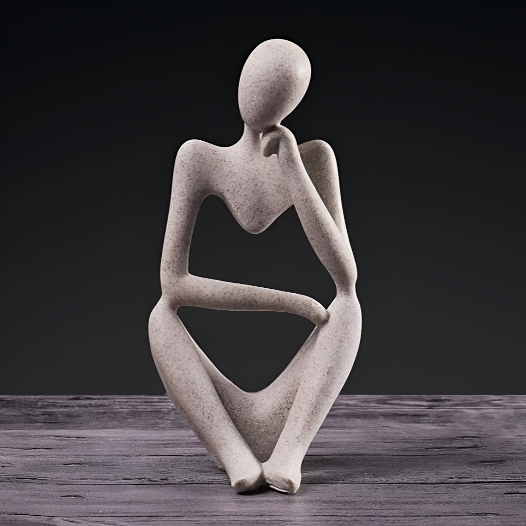 Abstrakte Sculptuur "De Denker" – Tijdloze Elegantie voor jouw Interieur