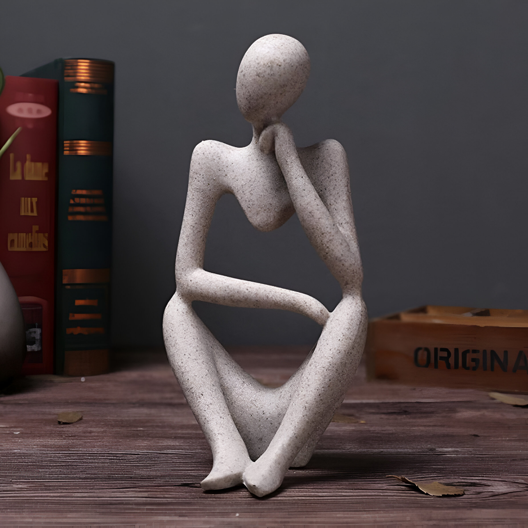 Abstrakte Sculptuur "De Denker" – Tijdloze Elegantie voor jouw Interieur