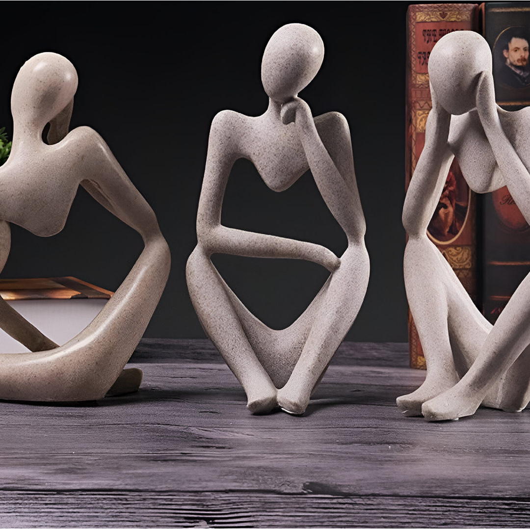 Abstrakte Sculptuur "De Denker" – Tijdloze Elegantie voor jouw Interieur