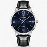 Luxueuze herenhorloge met leren band – Adrien
