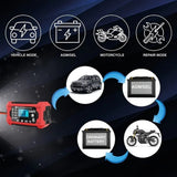 PowerPulse Auto Acculader – 12V/24V, Puls Reparatie, LCD Display