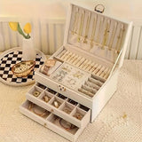 Premium Lederen Sieradenopberg Organizer