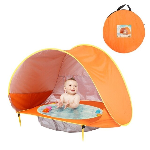 UV-beschermstrandtent met geïntegreerd baby-spaakbad – Schaduwplitsch