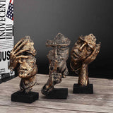 Abstracte Gouden Sculptuur "NordicLijn" – Moderne Scandinavische Decoratie