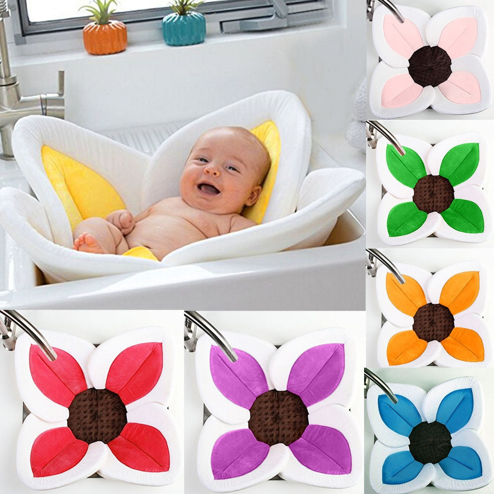 Zachte Bloemen-Babybad voor Wastafel of Reisgebruik – Knuffelbloem