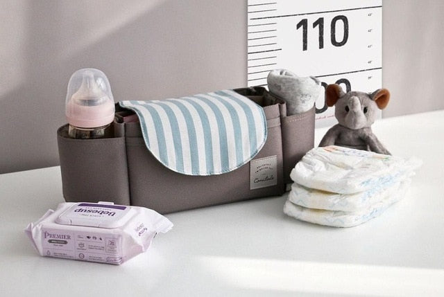 Praktische Kinderwagentas met variabele vakindeling – LuiertasOrganisator