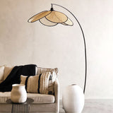 Rieten Wicker Vloerlamp – Handgemaakte Natuurlijke Elegantie voor een Warme Sfeer