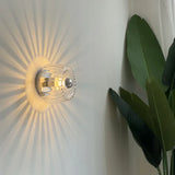 Elegante glazen plafondlamp met kristallen design