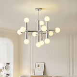 Scandinavische Glazen Bol Kroonluchter – Minimalistische Elegant met Bauhaus Inspiratie