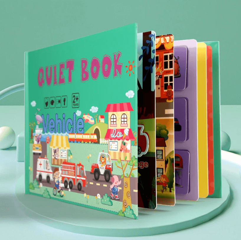 Interactief Peuter Leerboek met Klittenband Oefeningen en Opbergtas