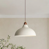 Moderne Hanglamp met Houten Accent – Minimalistisch Design