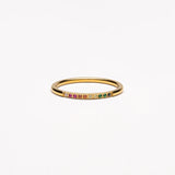 Gouden Ring met Kleurrijke Stenen – Solene