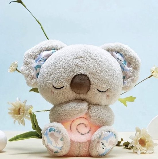 Rustgevend pluche knuffeldier met ademritme & slaapgeluid – Snoozie