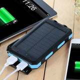 20000mAh Zonne-oplader Waterdichte Power Bank Extern
