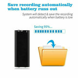 Mini-spraakrecorder – Mini-audiorecorder – Mini-opnameapparaat – Kleinste verborgen audiorecorder