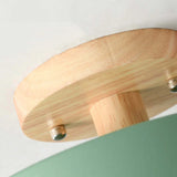 Moderne LED plafondlamp van hout