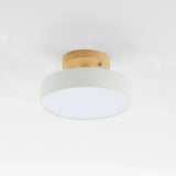Moderne LED plafondlamp van hout