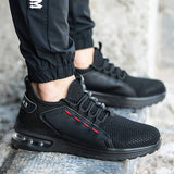 Heren Schoenen | Stalen Neus | Ademend Mesh | Slipvaste Zool | Lichtgewicht | Bescherming en Comfort | Moderne Stijl | Geschikt voor Industrieel Werk | Orthopedische Inlegzool | Duurzame Constructie
