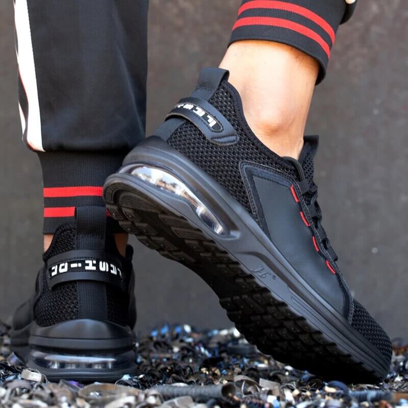 Heren Schoenen | Stalen Neus | Ademend Mesh | Slipvaste Zool | Lichtgewicht | Bescherming en Comfort | Moderne Stijl | Geschikt voor Industrieel Werk | Orthopedische Inlegzool | Duurzame Constructie