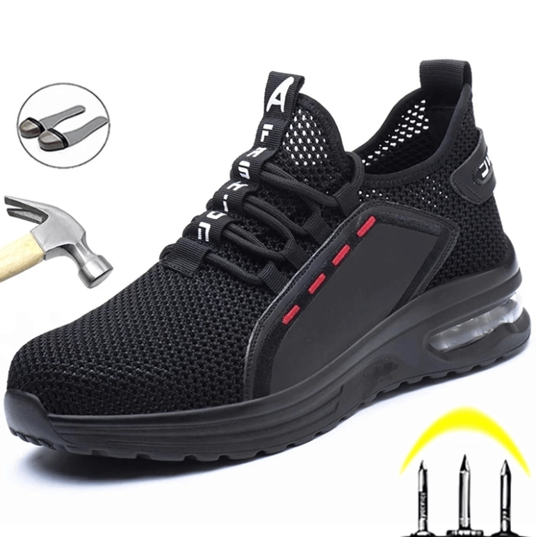 Heren Schoenen | Stalen Neus | Ademend Mesh | Slipvaste Zool | Lichtgewicht | Bescherming en Comfort | Moderne Stijl | Geschikt voor Industrieel Werk | Orthopedische Inlegzool | Duurzame Constructie