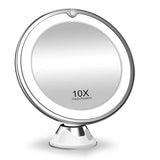 Make-up spiegel met licht en 10x vergroting | Verlichte LED spiegel rond | Kosmetix