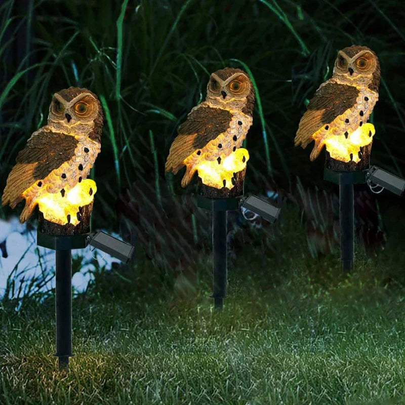Zonne-energie Uilen Tuinlamp - OwlGlow