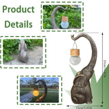 Zonne-energie Koper Olifant Lamp