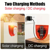 Zonne-energie 129 dB Veiligheidsalarmlicht met Bewegingssensor