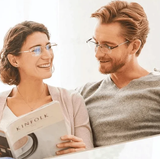 Viselio Intelligente Leesbril met Multifocale Lensen | Ultraleicht & Blauwlichtfilter | Voor Dichtbij- & Verafzicht | Titanframe TR90
