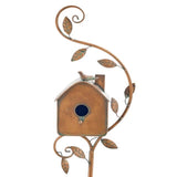 Metalen Tuinvogelhuisje Stake | Uniek Decor | Duurzaam Metaal
