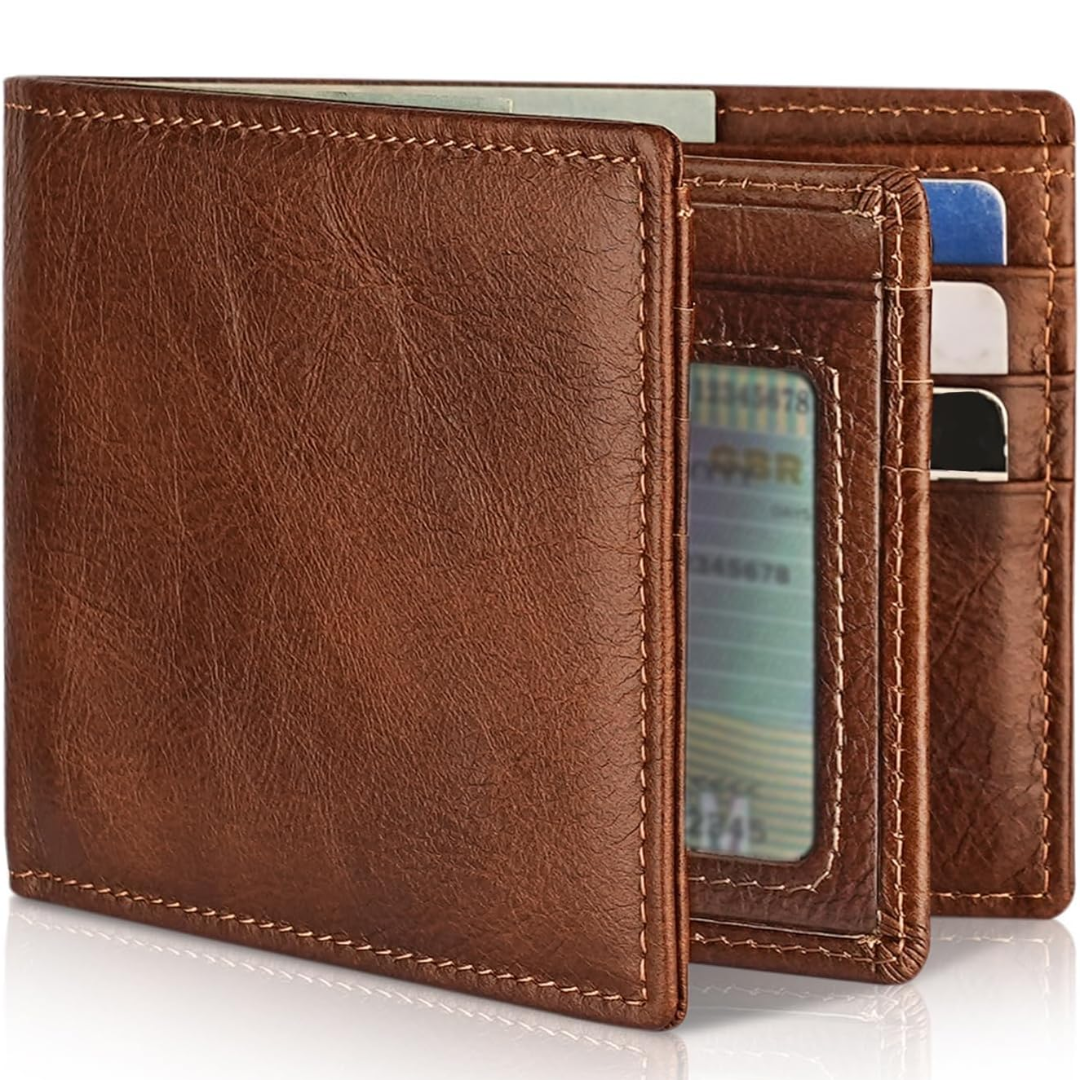 Heren Portemonnee - Echt Leer RFID Bifold | StitchCraft