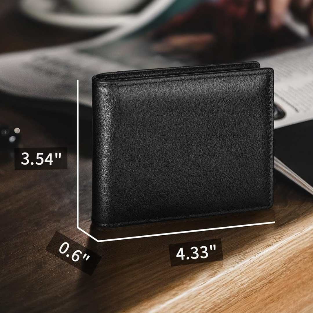 Heren Portemonnee - Echt Leer RFID Bifold | StitchCraft