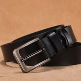 Leren Riem voor Heren - Echte Koeienhuid - Vintage Gesp Stijl